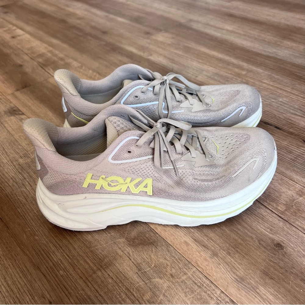 Hoka Clifton 10 Sneakers Raw Linen Stone - Picture 7 of 13
